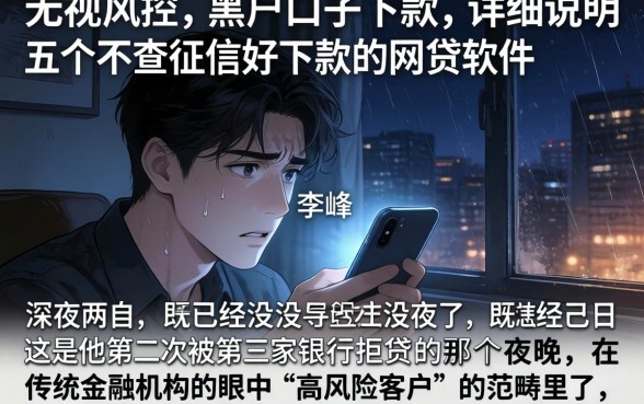 无视风控的黑户口子下款，详尽说明五个不查征信好下款的网贷软件