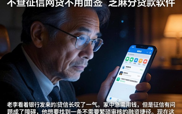 不查征信的网贷，概括五个不用面签和芝麻分的贷款软件