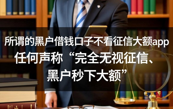 黑户借钱口子不看征信大额app是真的吗