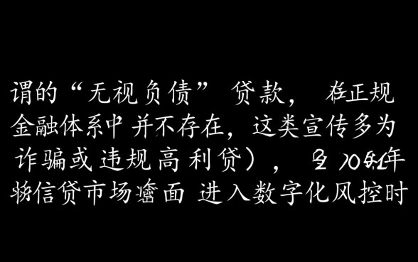 2026无视负债的最新贷款口子有哪些