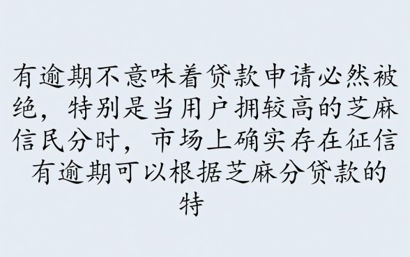 征信有逾期能贷款吗