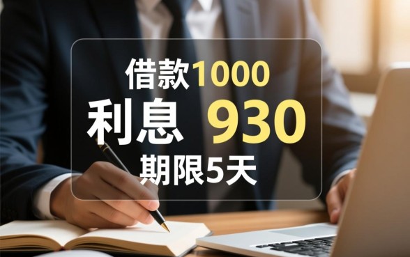 借款1000利息930期限5天算高利贷吗