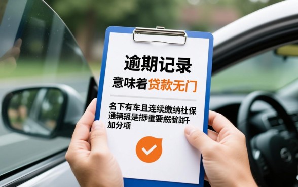 征信有逾期有车有社保怎么贷