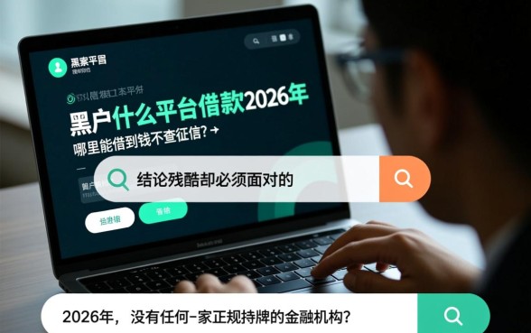 黑户什么平台可以借款2026年