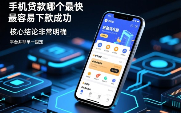 手机贷款哪个最快最容易下款成功