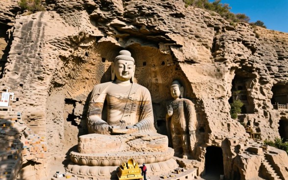 山上的佛像为什么下面有洞口子呢