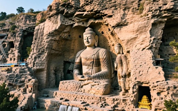 山上的佛像为什么下面有洞口子呢