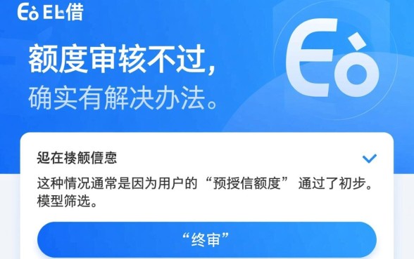 融e借有额度但审核不过有办法吗