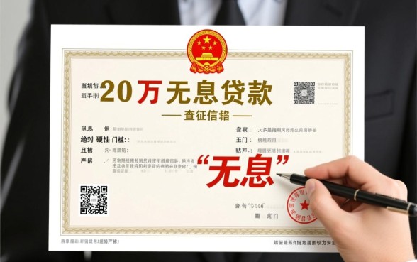 营业执照20万无息贷款查征信吗