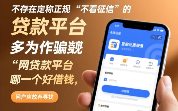 网贷款平台哪一个好借钱不看征信