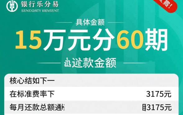 农行乐分易15万60期每月还多少