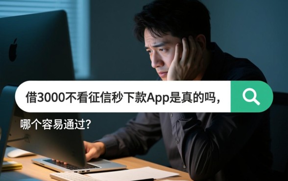 借3000不看征信秒下款app是真的吗