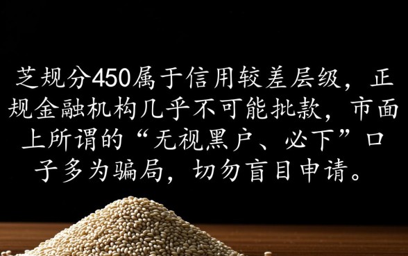 芝麻分450有没有可下款的口子