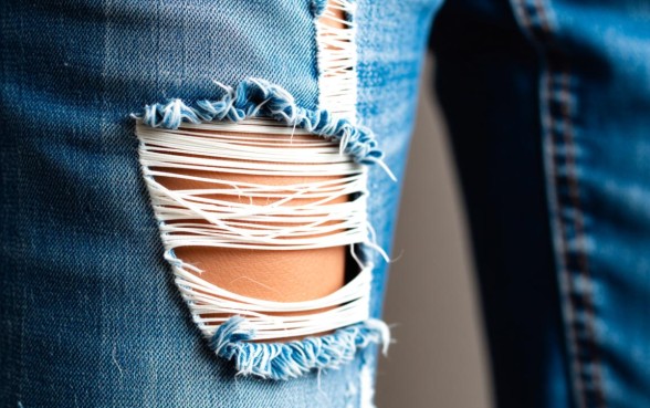 牛仔裤破了个口子怎么弄好