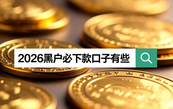 2026黑户必下款的口子有哪些