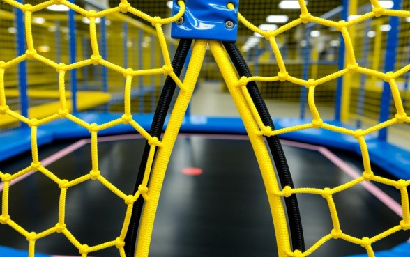 蹦床下面怎么用绳子收口子的过程