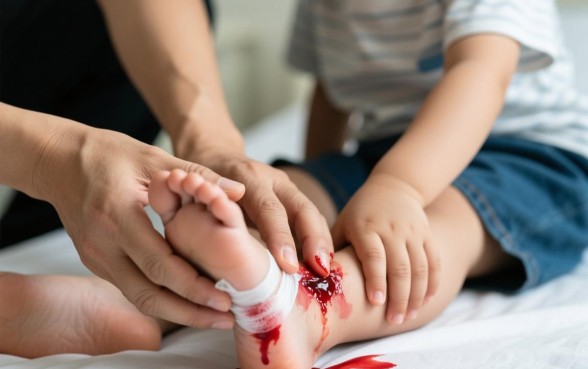 小孩的脚砍了一下有个口子怎么办,需要打破伤风针吗 小孩的脚砍了一下有个口子怎么办
