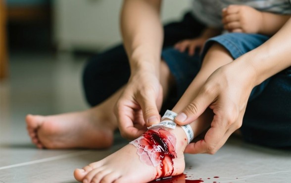 小孩的脚砍了一下有个口子怎么办,需要打破伤风针吗 小孩的脚砍了一下有个口子怎么办