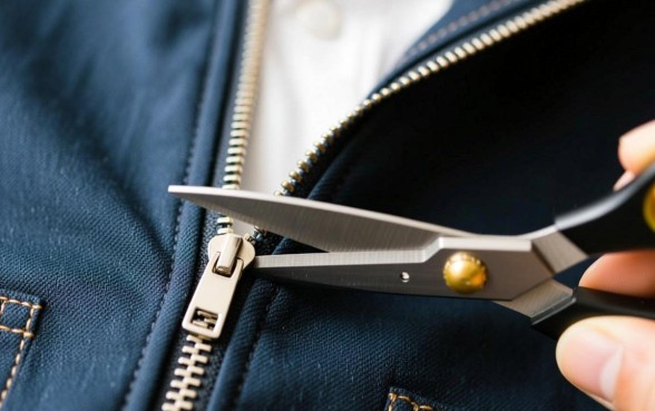 服装拉链下口怎么打剪口子