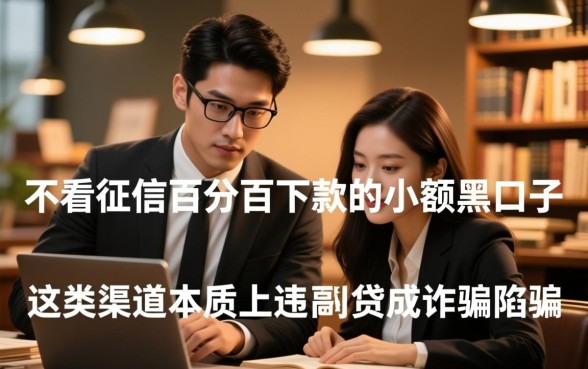 不看征信百分百下款的小额黑口子是真的吗