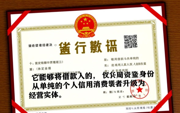 个体户有营业执照有哪些下款口子