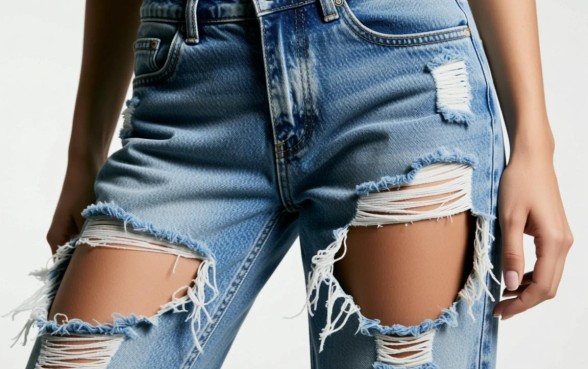 衣服下面破了口子的是什么衣服女