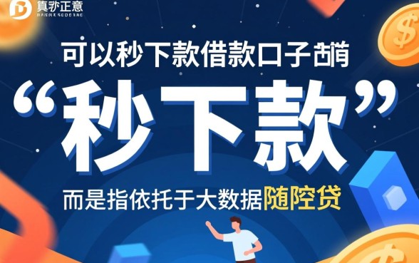 申请可以秒下款的借款口子有哪些