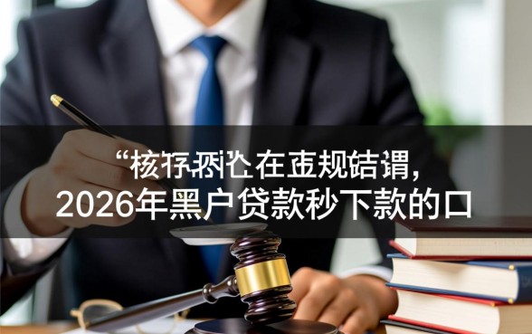 2026年黑户贷款秒下款的口子有哪些