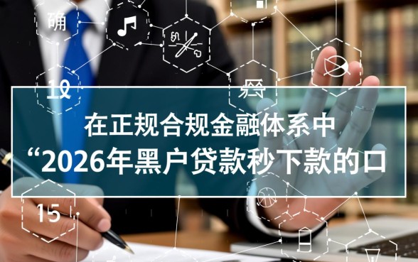 2026年黑户贷款秒下款的口子有哪些