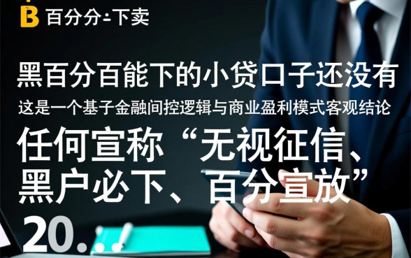 网黑百分百能下的小贷口子还没有