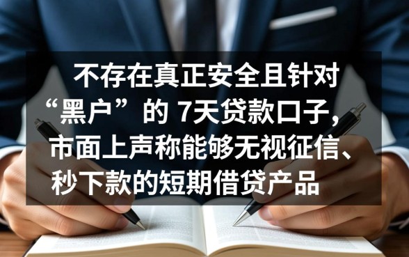 黑户能下款的7天贷款口子有哪些