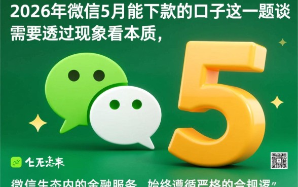 2026年微信5月能下款的口子有哪些,微信借钱哪个好下? 2026年微信5月能下款的口子有哪些