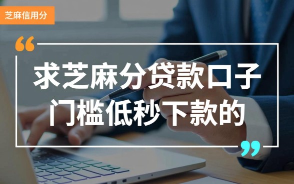 哪里有门槛低秒下款的口子