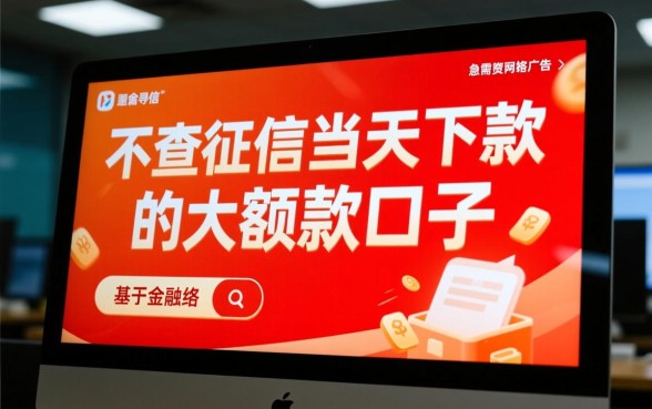 不查征信当天下款的大额口子是真的吗