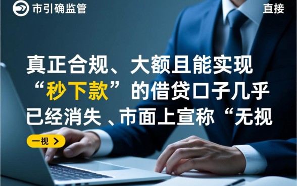 现在还有没有大额立马下款的口子