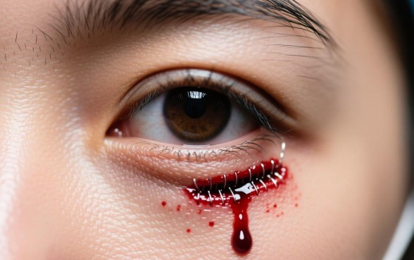 眼睛下面破了2厘米口子流血怎么办