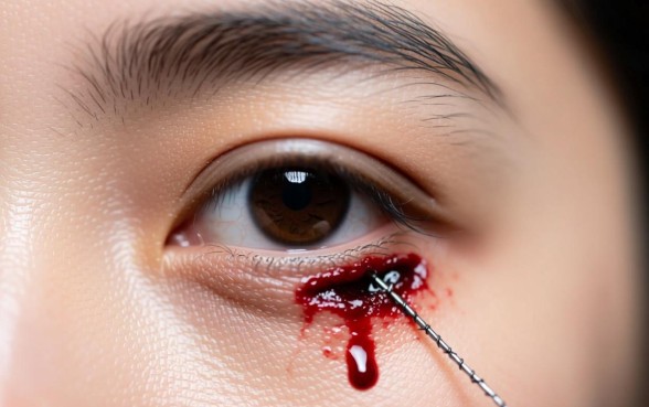 眼睛下面破了2厘米口子流血怎么办