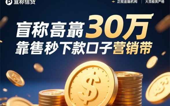 盲批最高30万靠谱的秒下款口子是真的吗