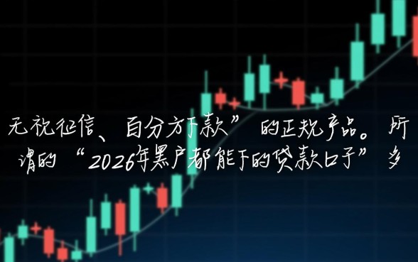 2026年黑户都能下的贷款口子靠谱吗