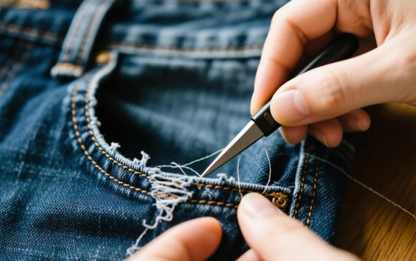 裤兜破洞怎么修补视频教程下载