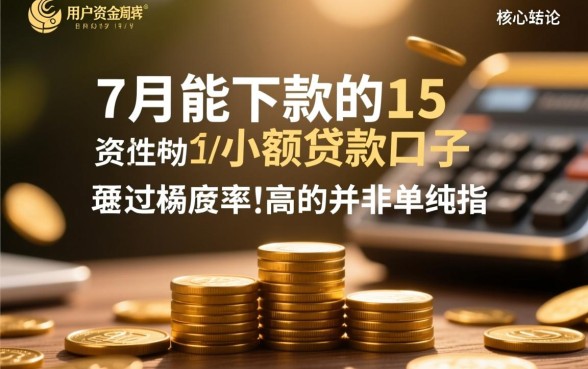7月能下款的15个贷款口子是哪些?2026容易下款口子有哪些 7月能下款的15个贷款口子是哪些