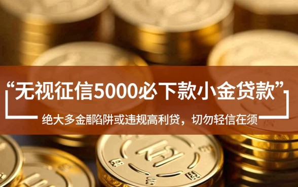 无视征信5000必下款小额贷款是真的吗