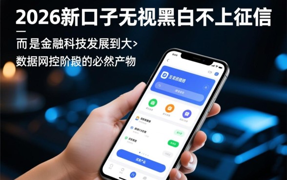 2026新口子无视黑白不上征信是真的吗