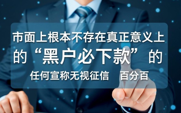 10000黑户必下款的网贷口子是真的吗