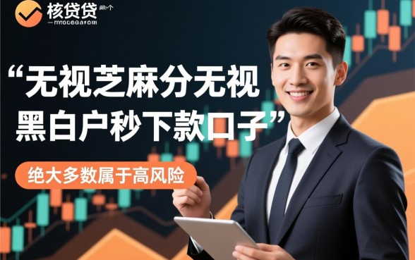 无视芝麻分黑白户能秒下款吗