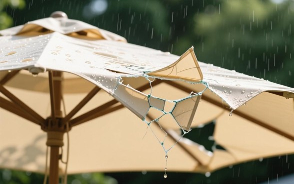 折叠户外遮阳伞烂了口子怎么修复