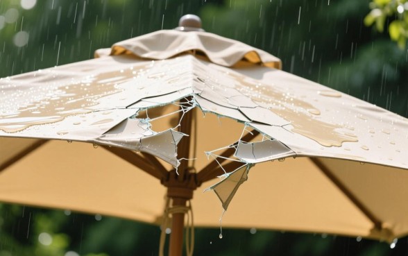 折叠户外遮阳伞烂了口子怎么修复