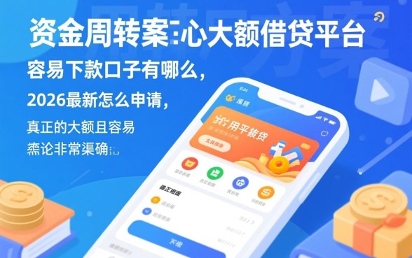 大额借贷平台容易下款口子有哪些