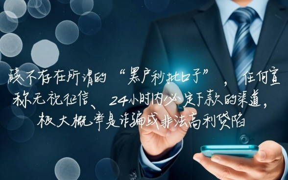 哪些是24小时审核黑户秒批口子