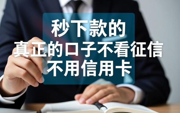 秒下款不看征信口子有哪些